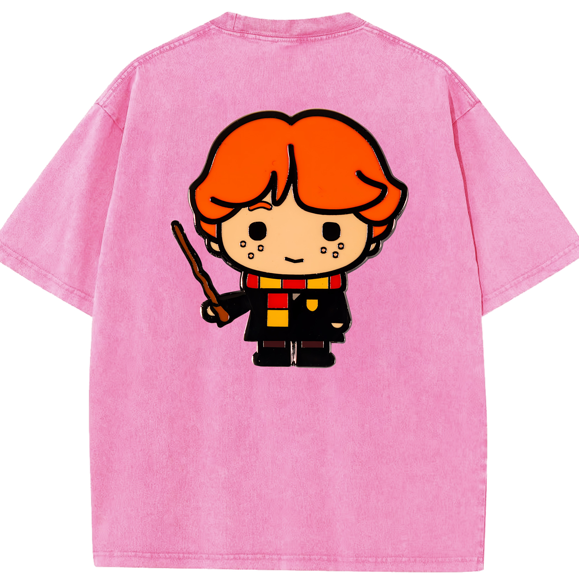 （画像用） Harry Potter ハリー・ポッターシリーズ 綿100% ヴィンテージ風 半袖Tシャツ（背面プリント）